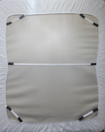 Cool Bamboo Snap On Sheet Set: Snap On fitted sheet underside with 4 corner straps and 1 side-to-side strap
