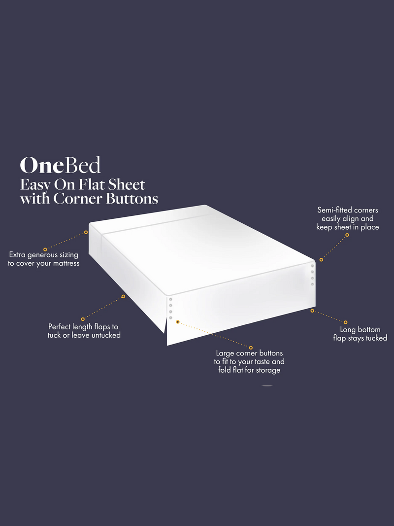 Cool Easy On Flat Sheet (w/ Corner Buttons)