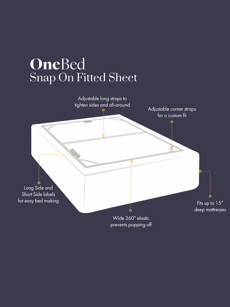 Cool Bamboo Snap On Split King Sheet Set